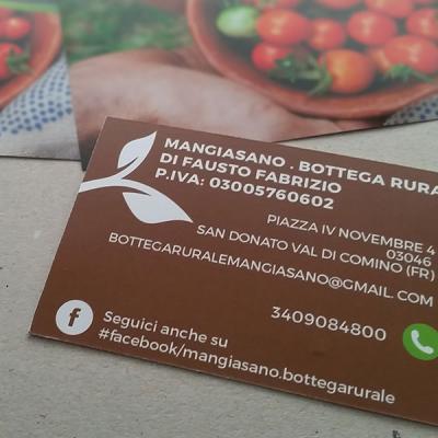 Mangisano Particolare Biglietto Da Visita Lato B