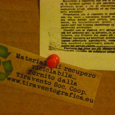 Allestimento Mostra Stampa Carta Riciclata