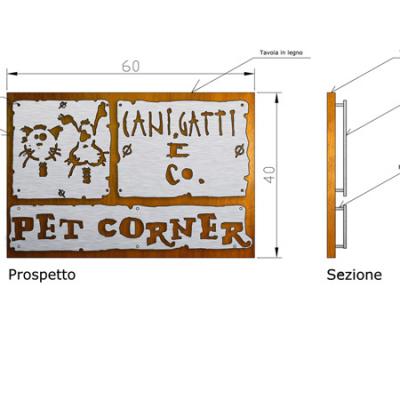 Progetto Insegna Acciaio Legno