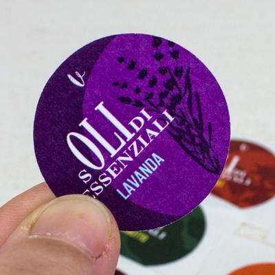 Etichette Tonde Su Carta Riciclata Olli Essenziali