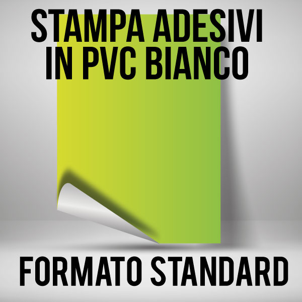 Stampa su PVC adesivo in formato standard, rettangolare
