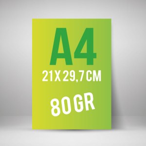 manifesti/locandine/volantini A4 su carta riciclata da 80 gr