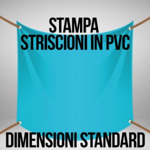 Striscioni in PVC con dimensionio standard, personalizzabili