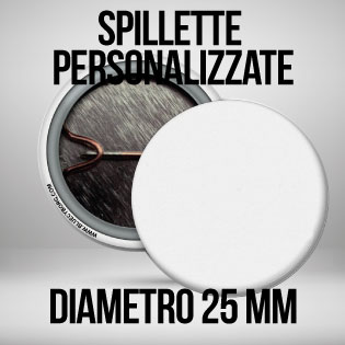 SPILLETTE: n° 1000 spille personalizzate da 25 mm